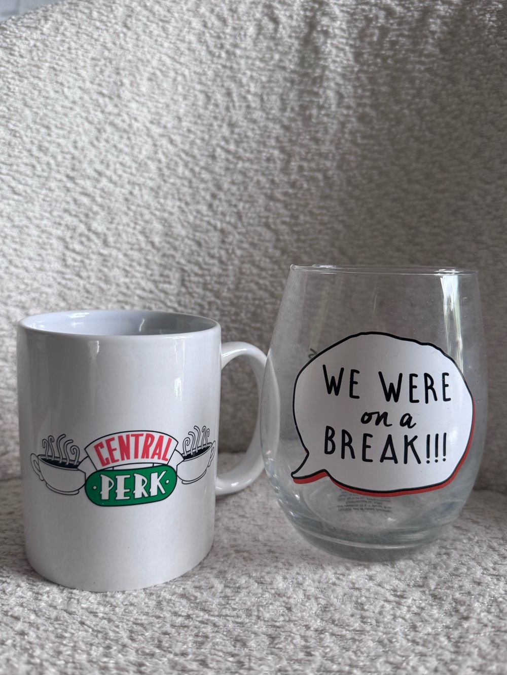 Friends Drinkware - Central Perk & We were on a break